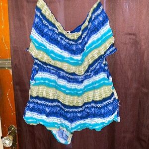 M Strapless Romper with Pockets